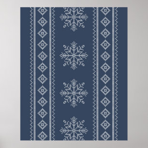Winterferien Strickmode Poster