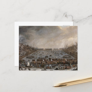 Winterfest auf der Themse, London Postkarte