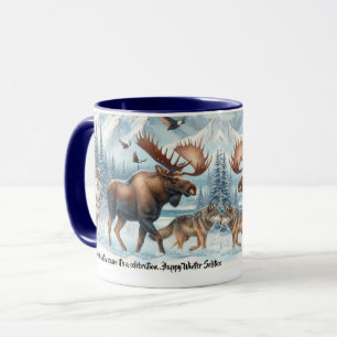 Winterfest-Wildlife in Winter-Schneetasse Tasse