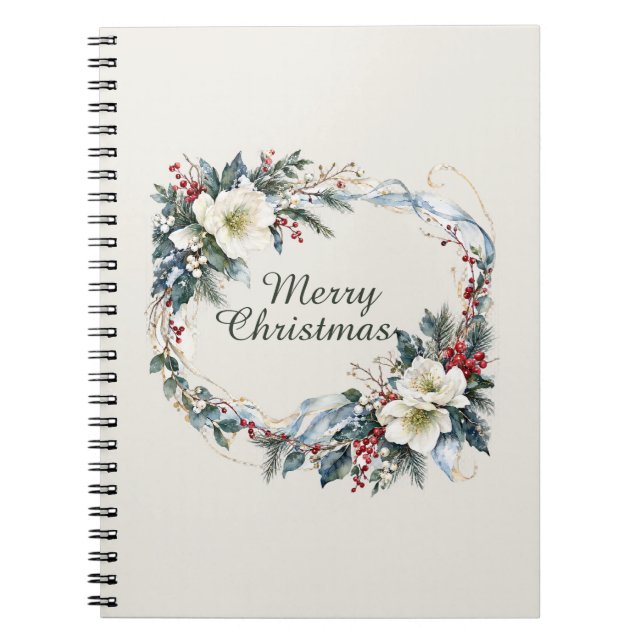 Winterflorales Design Notizblock (Vorderseite)
