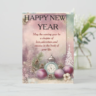 "Winterflüster: Grußkarte des Neujahrs" Feiertagskarte