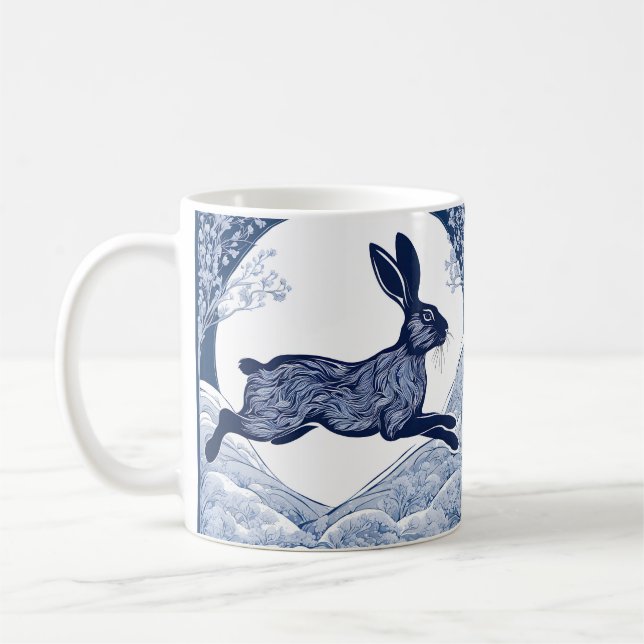 Winterflüstern des magischen Hasses Kaffeetasse (Links)