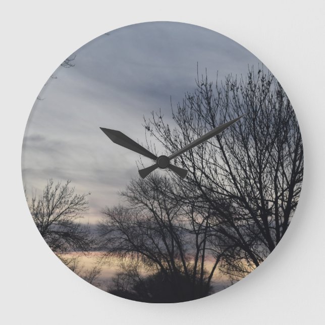 Winterflüstern Große Wanduhr (Vorderseite)
