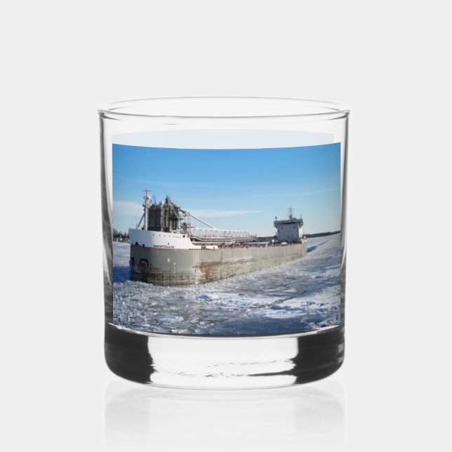 Winterfrachter Manitoulin Great Sees Ship Whiskyglas (Vorderseite)
