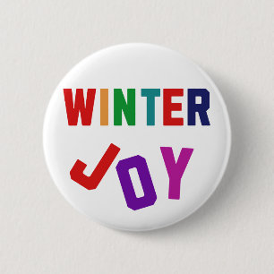 Winterfreude - Gemütliche, bunte Briefe Button