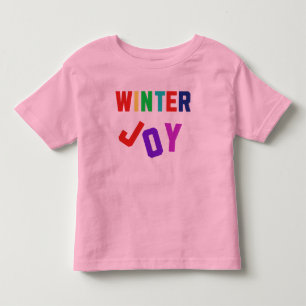 Winterfreude - Gemütliche, bunte Briefe Kleinkind T-shirt