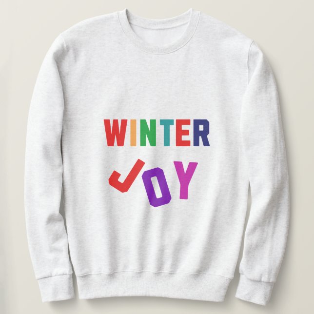 Winterfreude - Gemütliche, bunte Briefe Sweatshirt (Design vorne)