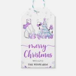 Winterfreunde Eisbär und Pinguine Weihnachten Geschenkanhänger