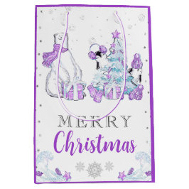 Winterfreunde Eisbär und Pinguine Weihnachten Mittlere Geschenktüte