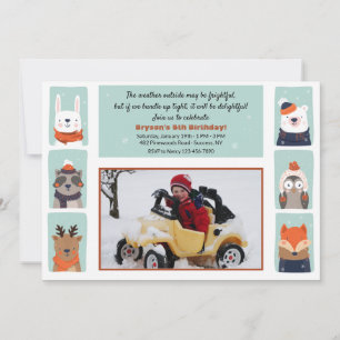 Winterfreunde Foto-Einladung Einladung