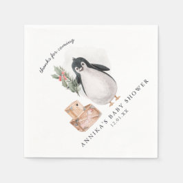 Winterfreunde | Pinguine und Polarbären Serviette
