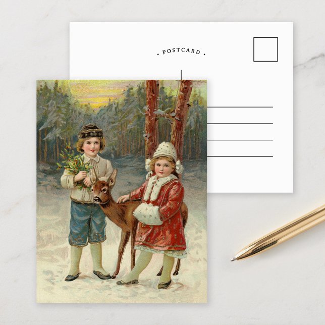 Winterfreunde | Weihnachten Postkarte (Von Creator hochgeladen)