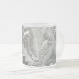 Winterfrostgraue weiße Kristalle Mattglastasse