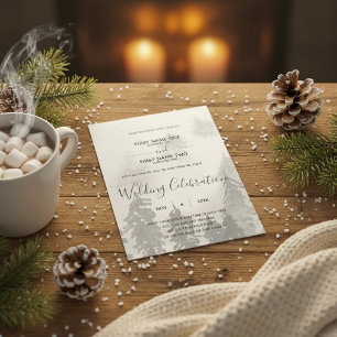 Winterfrostige Hochzeitseinladung Einladung