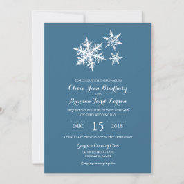 Winterfrostschneeflocken | Hochzeit Einladung