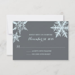 Winterfrostschneeflocken | HochzeitsrSVP RSVP Karte
