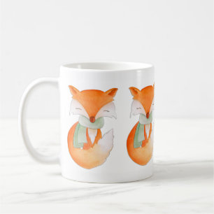 Winterfuchs eingemummt Kunsttasse Kaffeetasse
