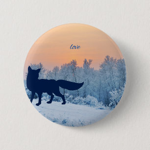 Winterfuchs-Liebe Button