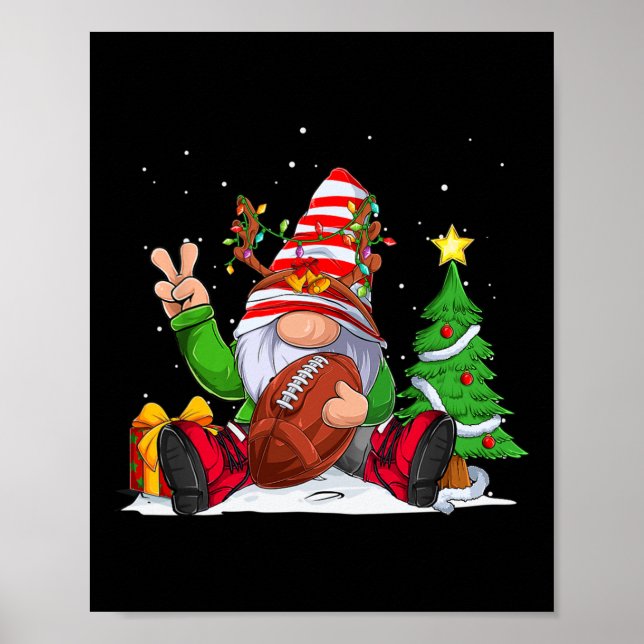 Winterfußball Weihnachten für Jungen Kinder Poster (Vorne)
