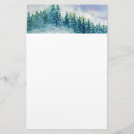 Wintergebirge Schnee Weihnachtsbrief Briefpapier