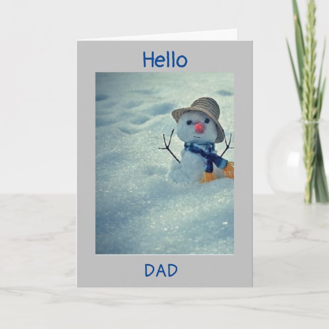 **WINTERGEBURTSTAG ZU MEINEM VATER** KARTE (Vorderseite)