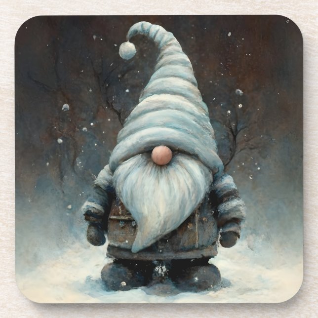 Wintergenom im Schneewald Getränkeuntersetzer (Vorderseite)