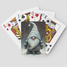 Wintergenom im Schneewald Spielkarten