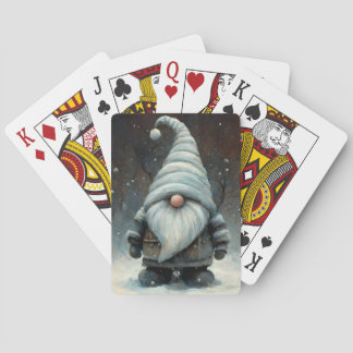 Wintergenom im Schneewald Spielkarten