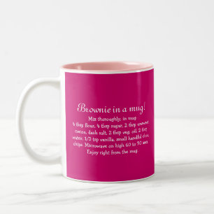 Wintergeschenk "Brownie in einer Tasse" Rezept Zweifarbige Tasse