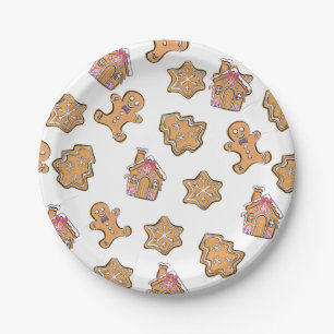Wintergingerbrot, süße Leckerei Pappteller