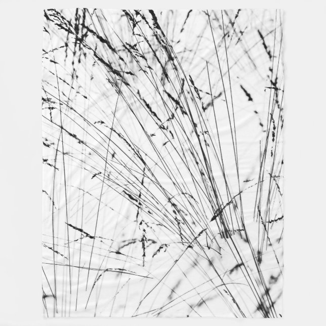 Wintergras im Schnee Fleecedecke (Vorderseite)