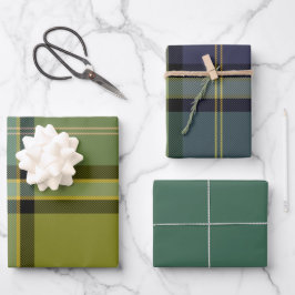 Wintergreen-Geschenkpapier-Set mit 3 flachen Bögen Geschenkpapier Set