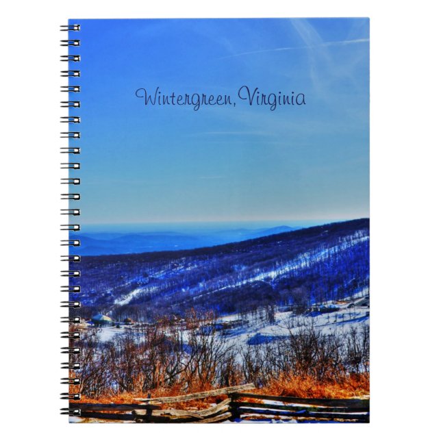 Wintergreen Virginia Mountain Ski Resort im Winter Notizblock (Vorderseite)