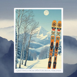 Wintergreen Virginia Skigebiet Postkarte