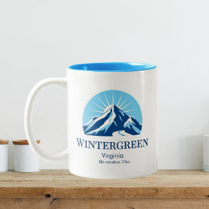 Wintergreen Virginia Skigebiet Souvenir Zweifarbige Tasse