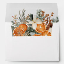 Wintergrün Hochzeit Personalisierter Umschlag