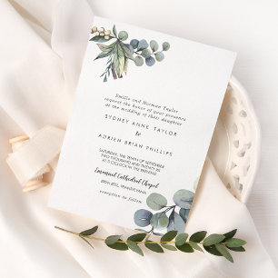 Wintergrün Traditionelle Hochzeitseinladung Einladung