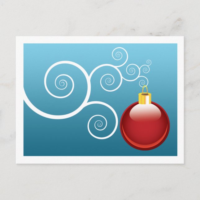 Wintergruß Elegante Weihnachtsbaum Feiertagspostkarte (Vorderseite)