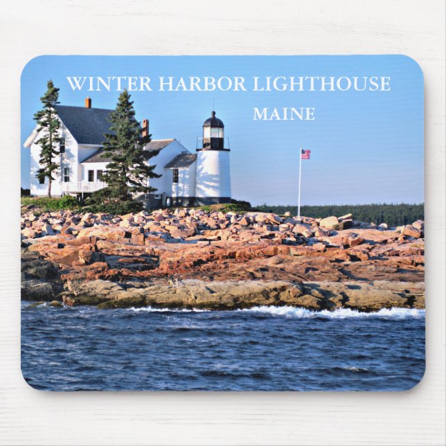 Winterhafen Leuchtturm, Maine Mousepad (Vorne)