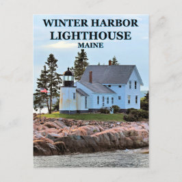 Winterhafen Leuchtturm, Maine Postcard Postkarte