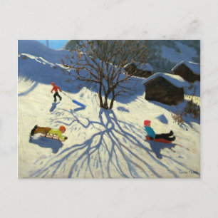 Winterhang Morzine Frankreich Postkarte