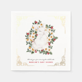 Winterhasen | Babydusche Napkins Serviette