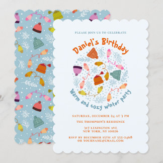 Winterhats und Set der Zwerge Einladung