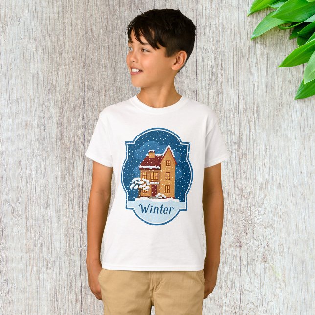 Winterhaus im Schnee T-Shirt (Von Creator hochgeladen)