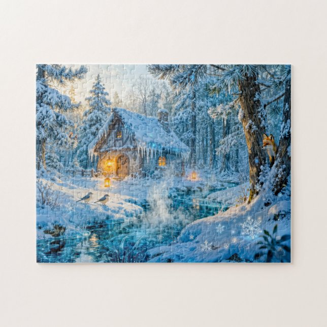 Winterhäuschen am Waldstrom (Horizontal)
