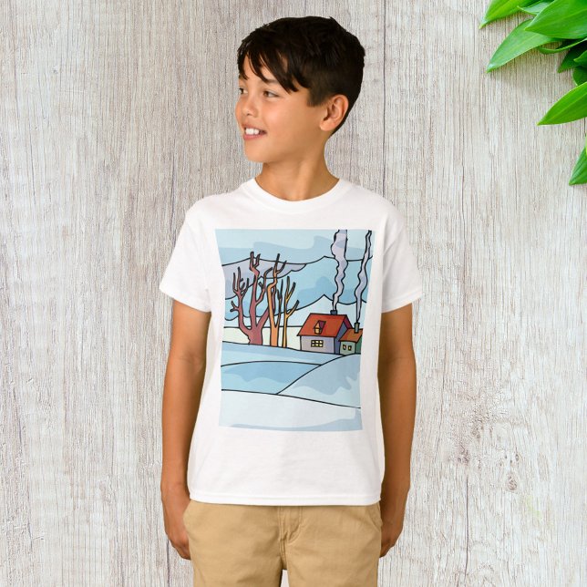 Winterhauslandschaft T-Shirt (Von Creator hochgeladen)