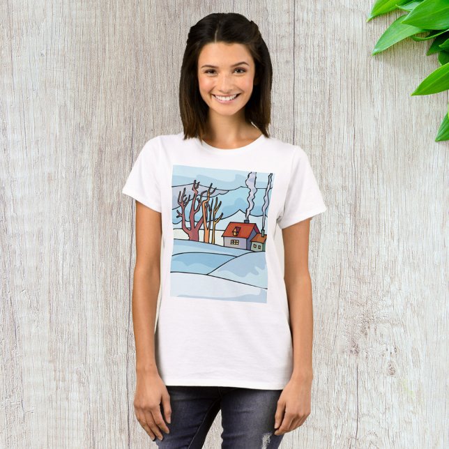 Winterhauslandschaft T-Shirt (Von Creator hochgeladen)