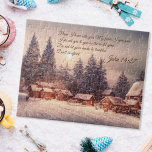 Winterhauswald - Johannes 14:27 Bibelverse<br><div class="desc">Genießen Sie die Stille der Saison mit unserem "Friedlichen Winterdorf" Jigsaw Puzzle. Dieses bezaubernde Rätsel bringt Sie in ein schneebedecktes Dorf inmitten eines majestätischen Waldes. Die hohen Kiefernbäume stehen auf der Hut, ihre Äste liegen in glitzerndem Schnee, während die Häuser mit ihren hübschen Strohdächern Wärme und Gemütlichkeit ausstrahlen. Wenn du...</div>