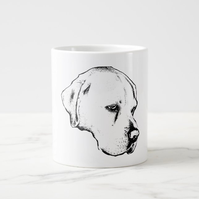 Winterhelles Laboratoriumsprofil Jumbo-Tasse (Vorderseite)