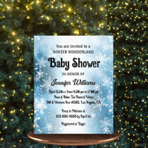 Winterherrschaft Schneeflocken Elegante Babydusche